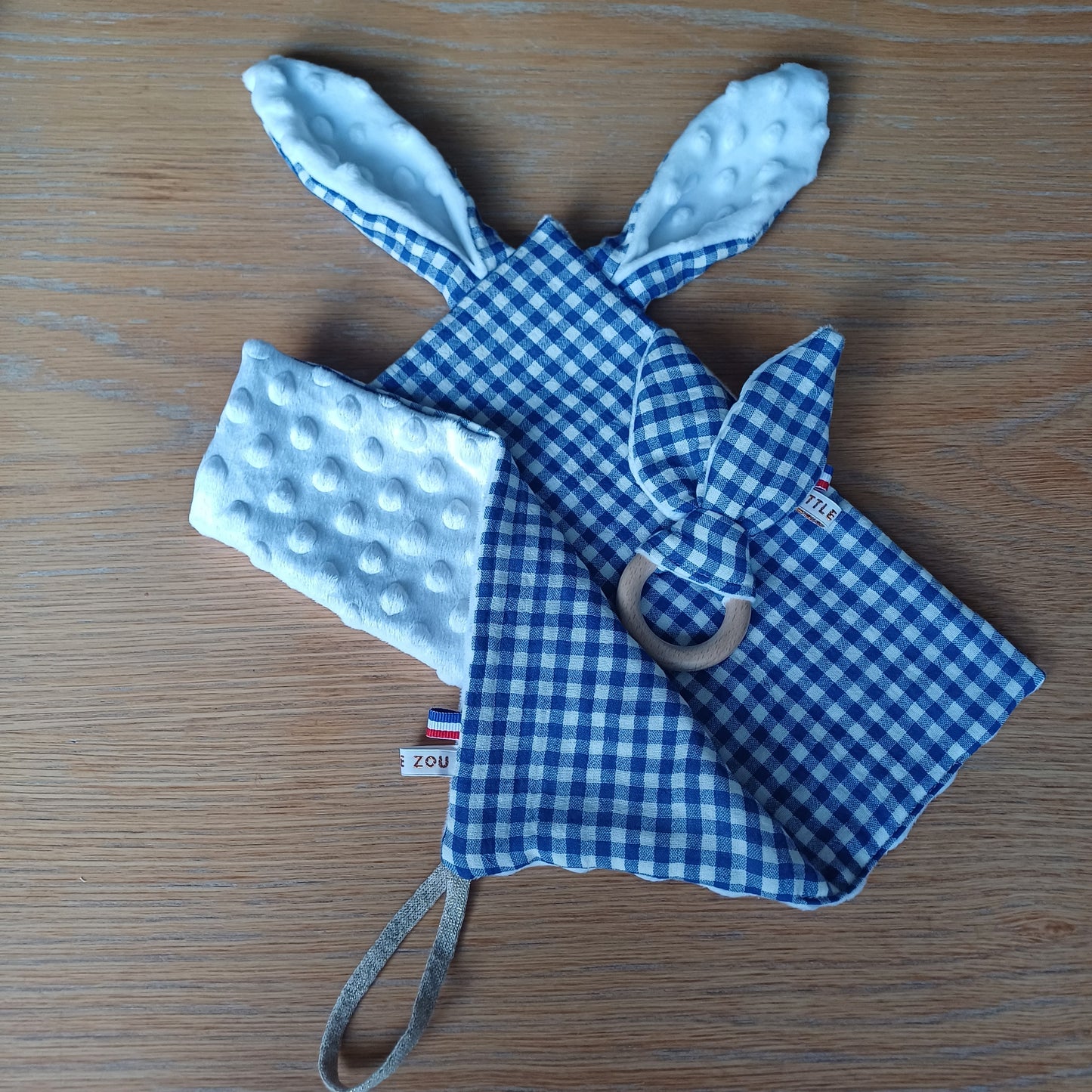 Hochet lapin pyrogravé