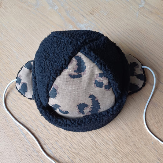 Bonnet sherpa & motifs à oreilles