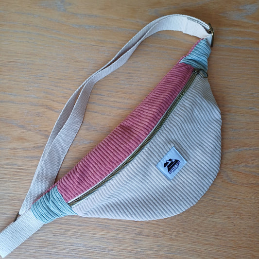 Banane beige vieux rose et vert d'eau