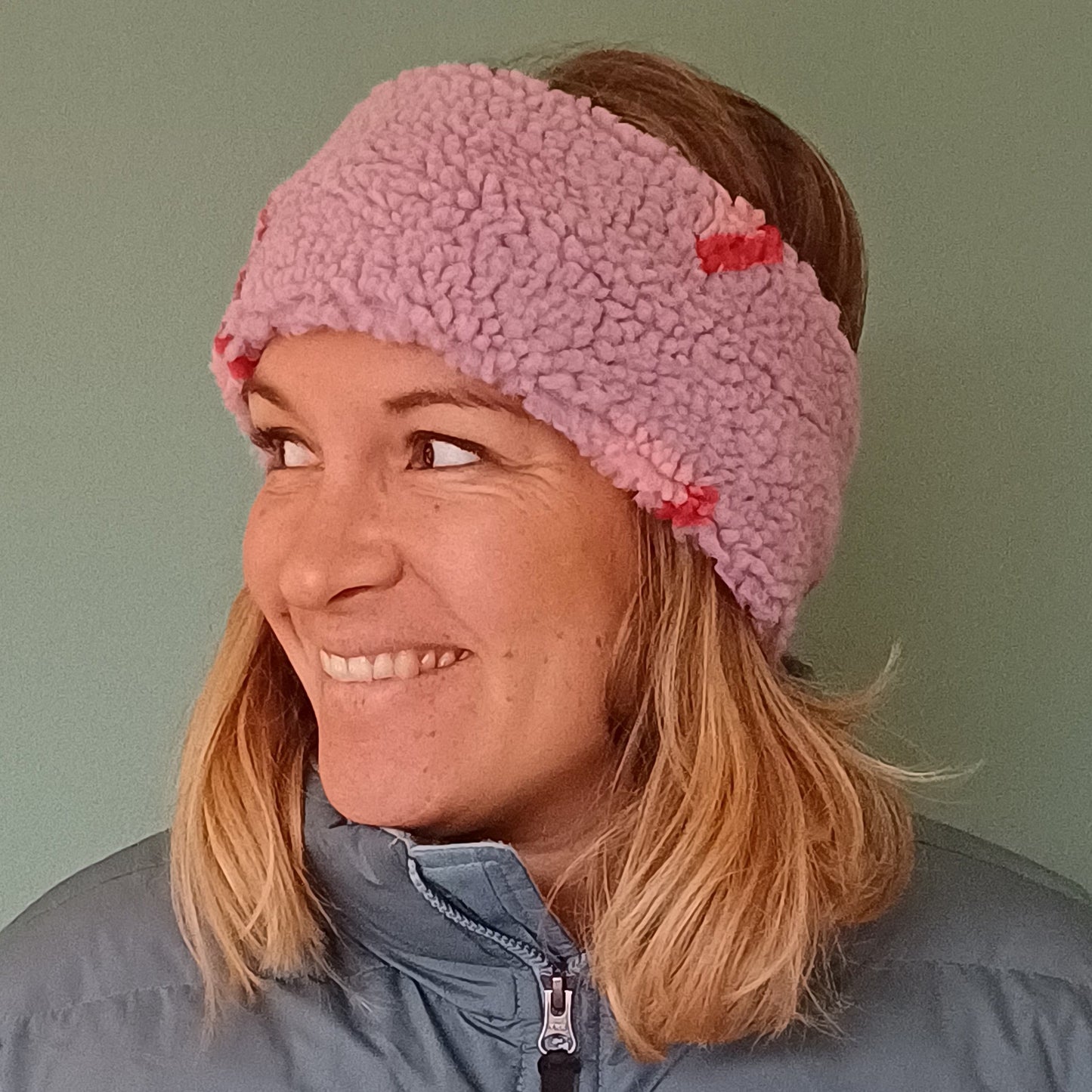 Bandeau sherpa éclair lilas