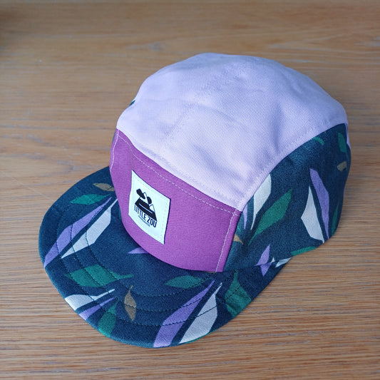 Casquette Feuilles violet et parme