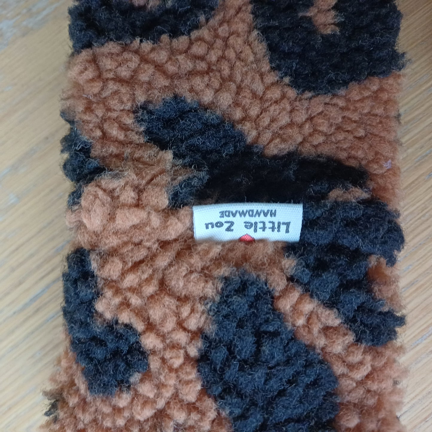 Bandeau sherpa léopard rouille