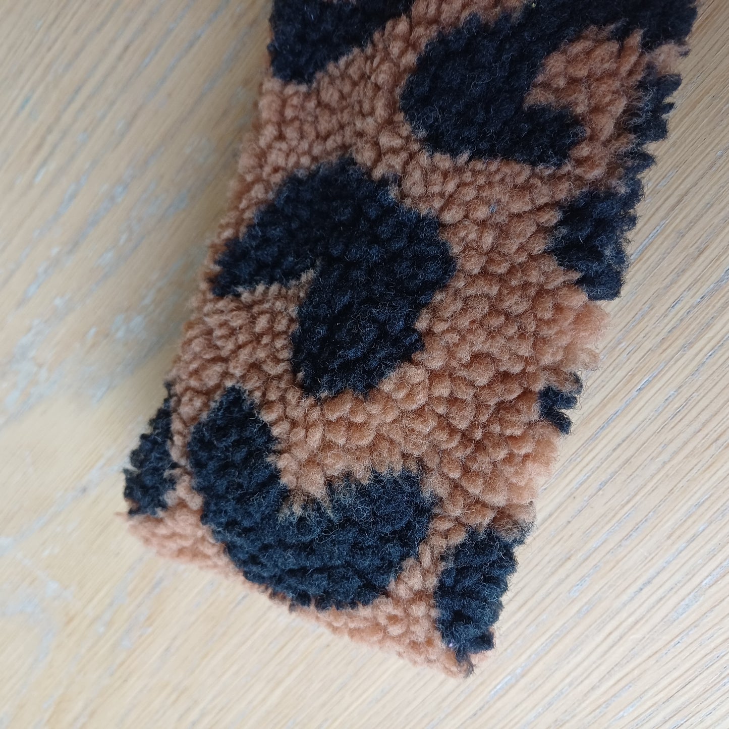 Bandeau sherpa léopard rouille
