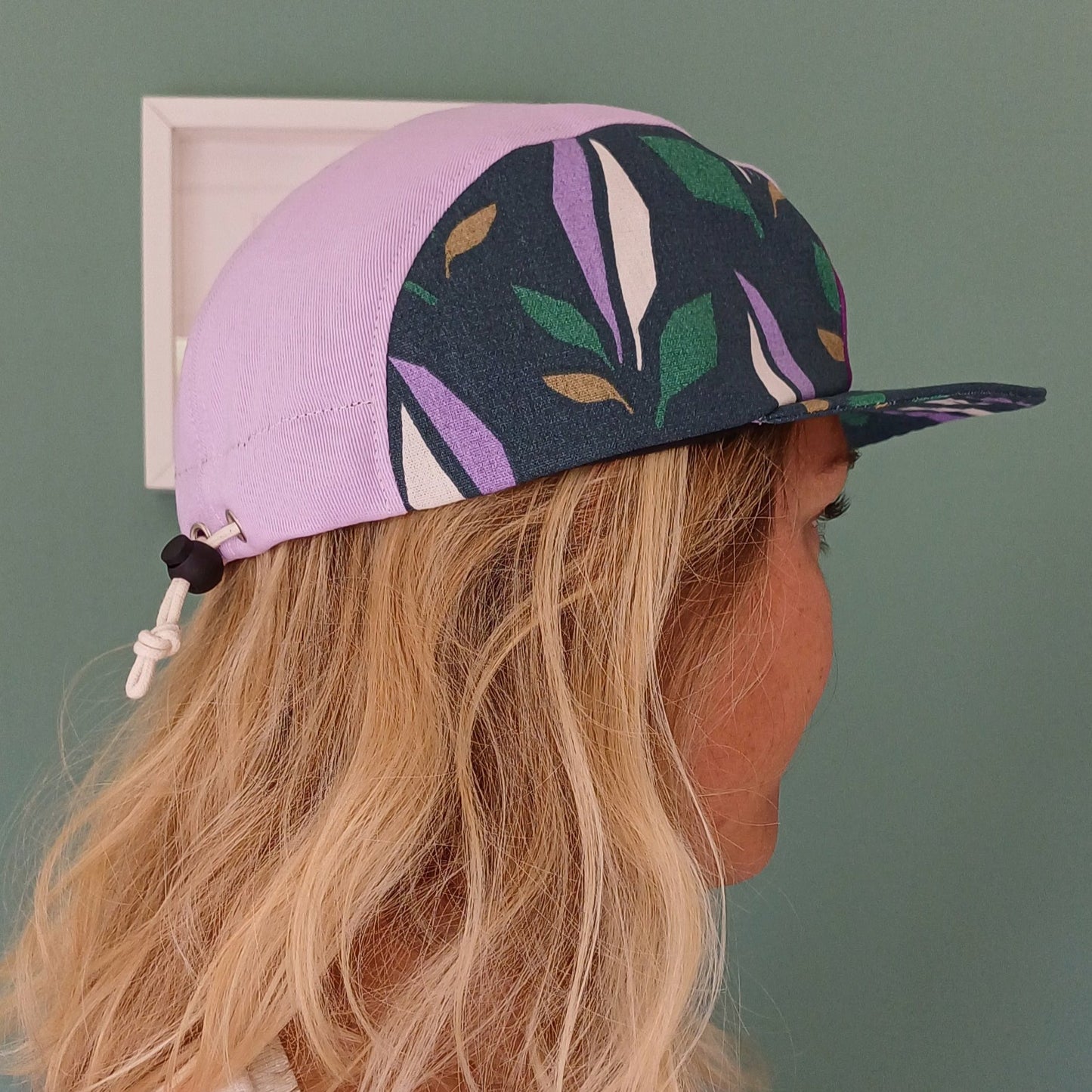 Casquette Feuilles violet et parme