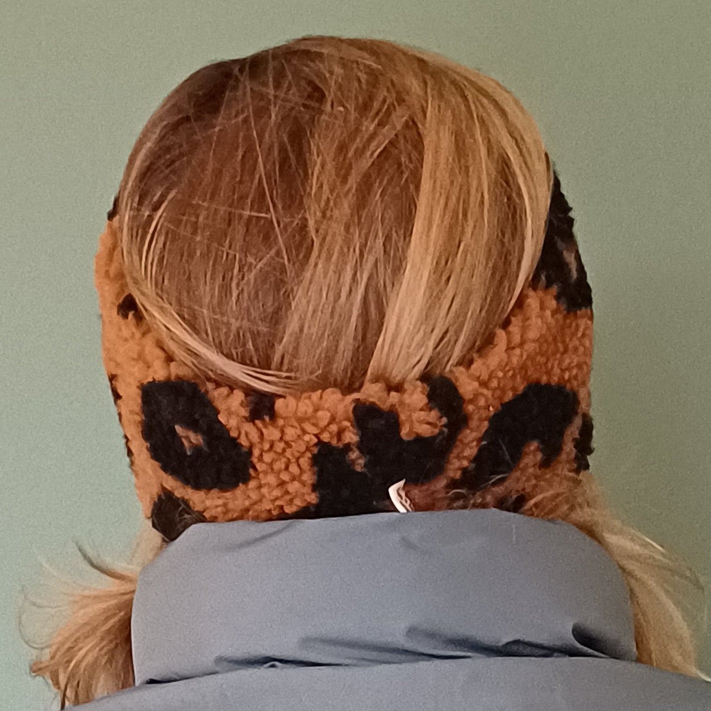 Bandeau sherpa léopard rouille