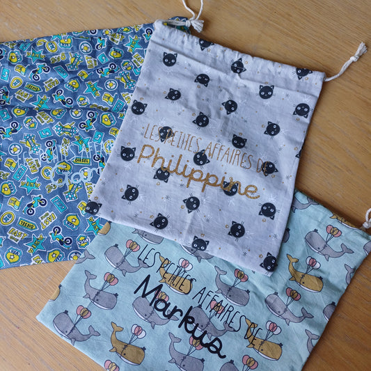 Pochon en tissu personnalisé