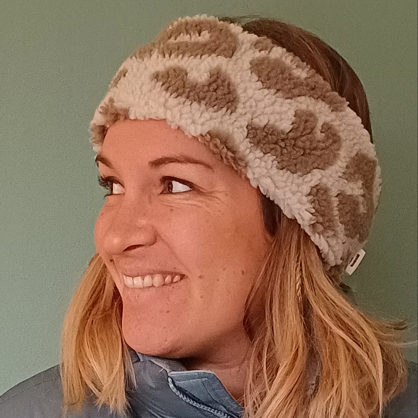 Bandeau sherpa beige