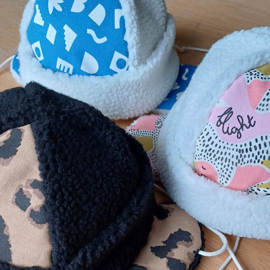 Bonnet sherpa & motifs à oreilles